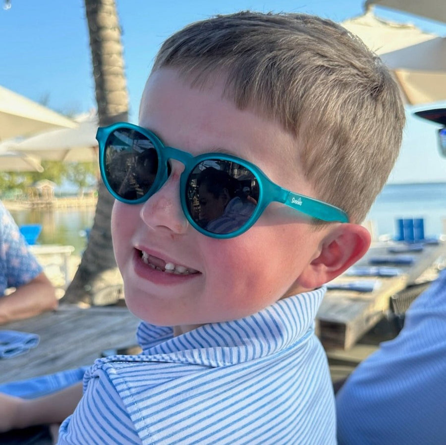 Teal Me About It - Teal Round Frame Sunglasses for Kids