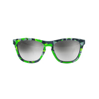 Thumbnail for Front view of kids polarized sunglasses in a green camo print
