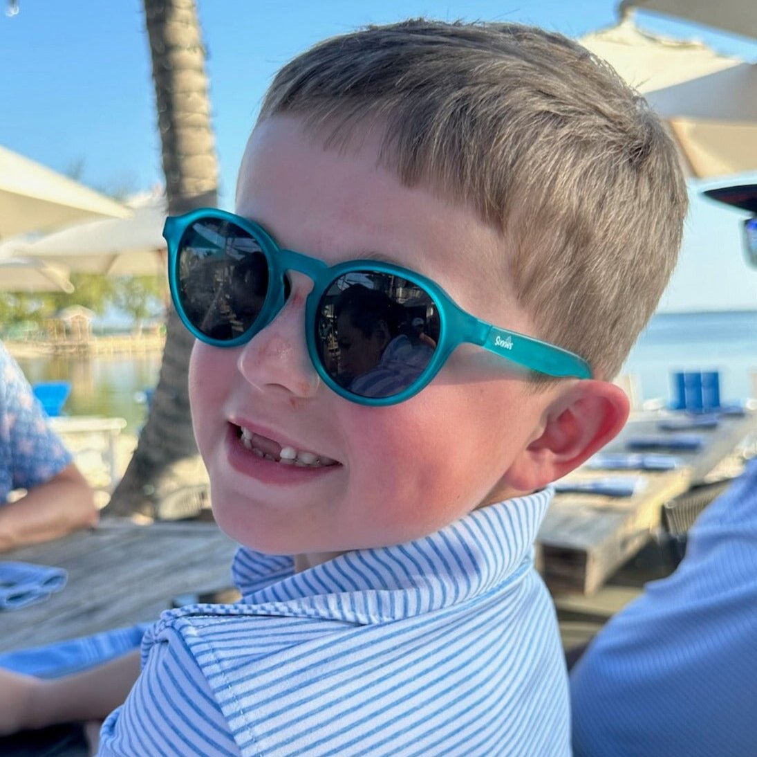 Teal Me a Secret - Teal Round Frame Sunglasses for Kids (Pre-Order)