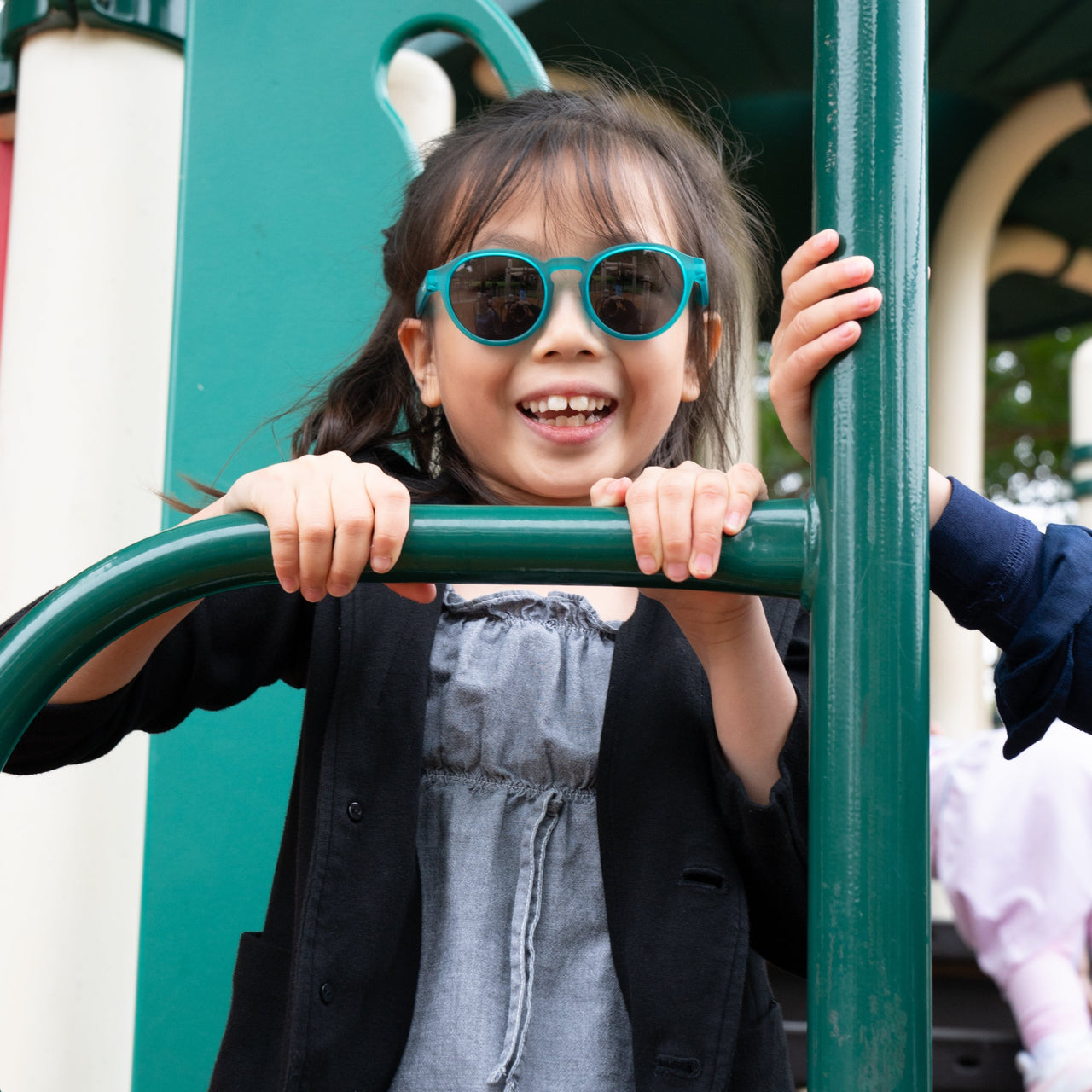 Teal Me a Secret - Teal Round Frame Sunglasses for Kids (Pre-Order)