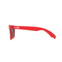 Side view of red kids sunglasses