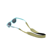 Thumbnail for Kids sunglass leash in smiley face pattern in neoprene fabric attached to kids sunglasses