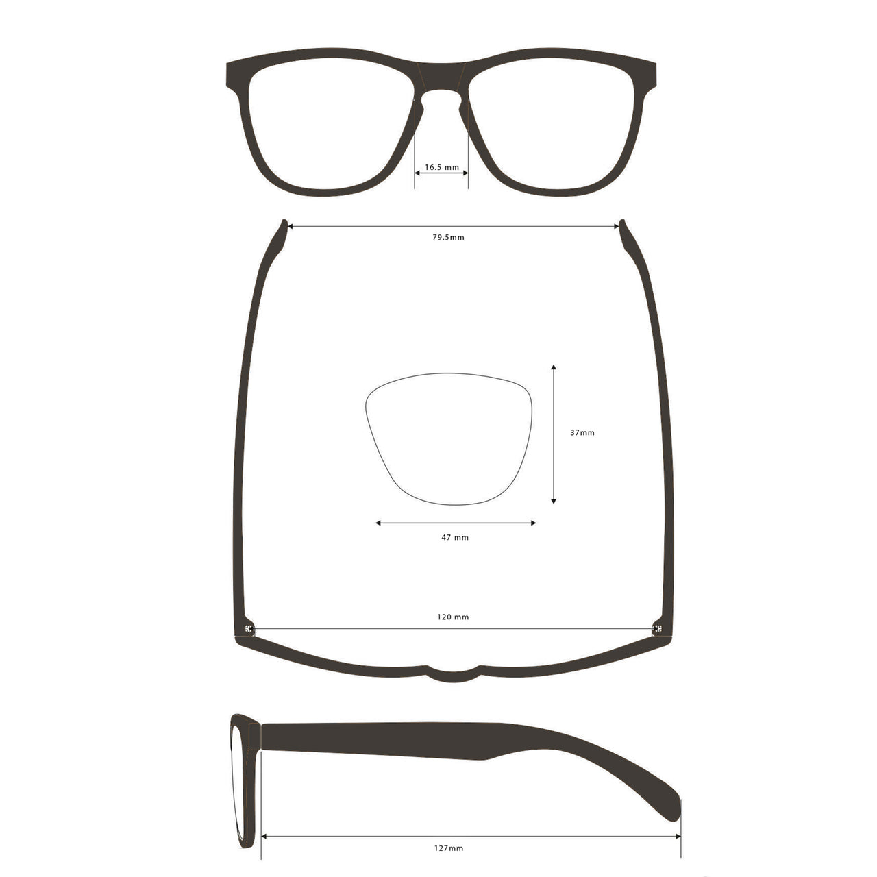 Sizing chart for sunnies kids sunglasses