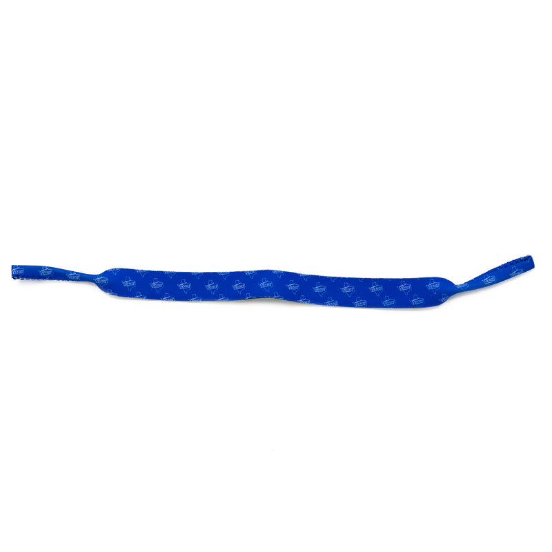 Kids sunglass strap in a neoprene Texas print fabric