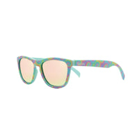 Thumbnail for Sunnies kids sunglasses in a tie dye print with gold reflective polarized lenses