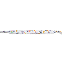 Neoprene kids sunglass strap in a unicorn and rainbow print